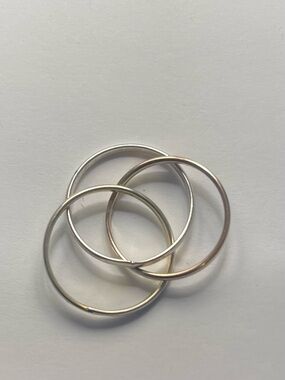 Minimalist Interlocking Silver & Gold Women’s Rings